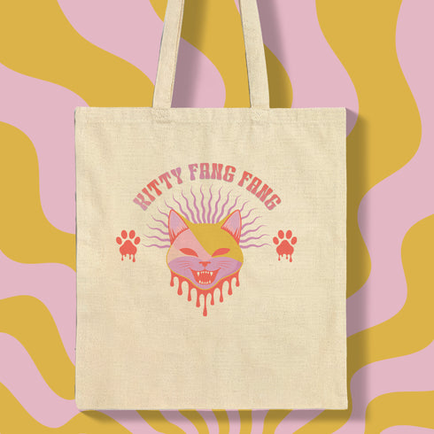 Kitty Cat Canvas Tote